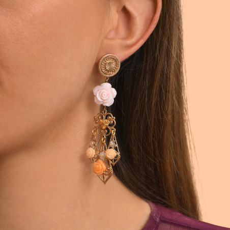 Miraflores dangly stud earrings - white94509