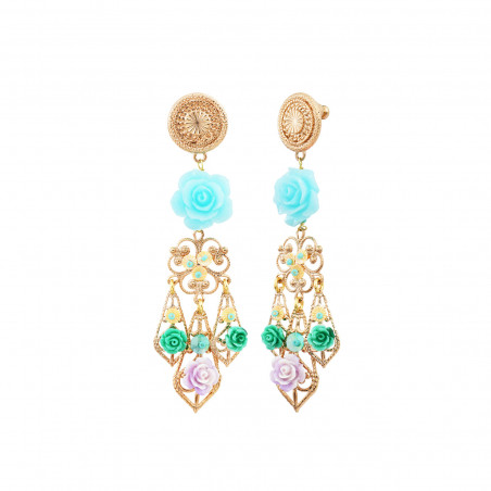 Miraflores dangly stud earrings - blue
