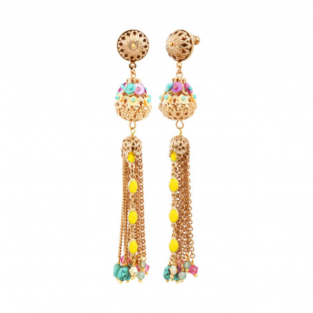Miraflores long chain earrings - multicoloured
