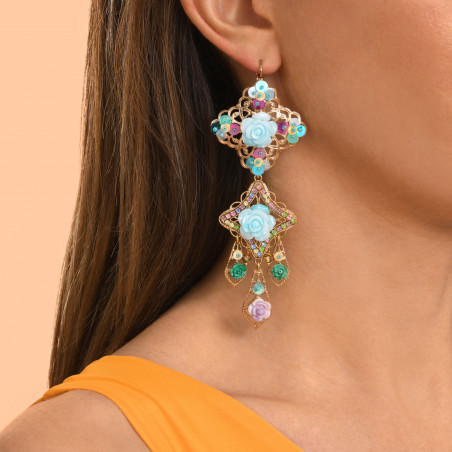 Miraflores dangly sleeper earrings - multicoloured94541