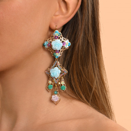 Miraflores dangly sleeper earrings - multicoloured94543