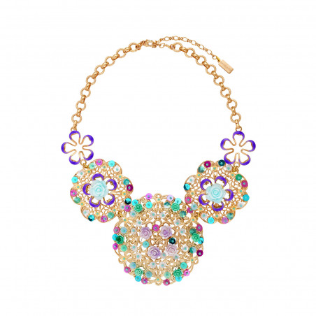 Miraflores embroidered sequin breastplate necklace - multicoloured94602