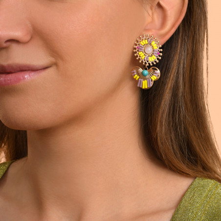 Neiva woven bead clip-on earrings - fluorescent94681