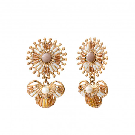 Neiva woven bead clip-on earrings - white