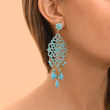 Boucles d'oreilles pendantes Chiara - turquoise94761