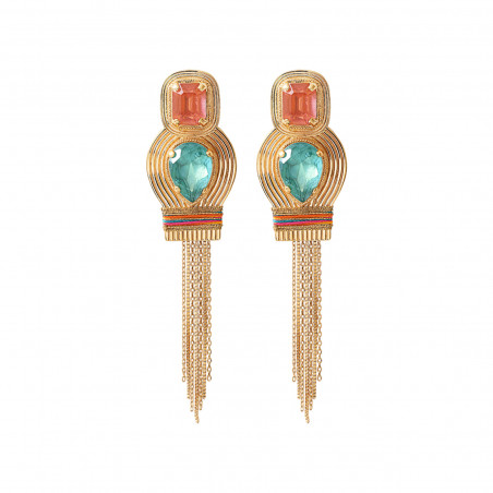 Sophisticated crystal clip-on earrings l multicoloured94887
