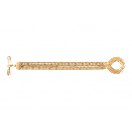 Multi-strand fine gold-plated metal bracelet - gold-plated95004