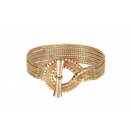 Multi-strand fine gold-plated metal bracelet - gold-plated
