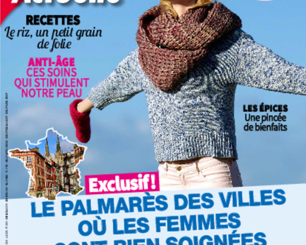 Jonc doré filigrane SATELLITE Paris dans le shooting Preppy de Femme Actuelle, février 2026