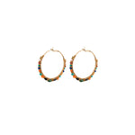 Créoles Iancura pierres multicolores Ø 5 cm - Multicolore Multi or