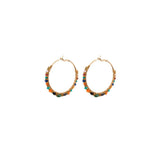 Créoles Iancura pierres multicolores Ø 5 cm - Multicolore Multi or