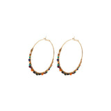 Créoles tendance en métal doré - Multicolore Multi or