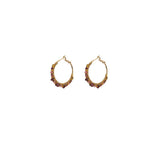 Boucles d'oreilles créoles grenat Ø 3 cm Grenat