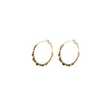 Créoles Iancura pierres onyx Ø 4,5 cm - Noir Noir