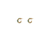 Boucles d'oreilles mini créoles bohème amazonite Ø 1,5 cm Turquoise