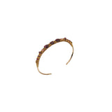 Bracelet jonc tendance grenat et jade - Prune Grenat