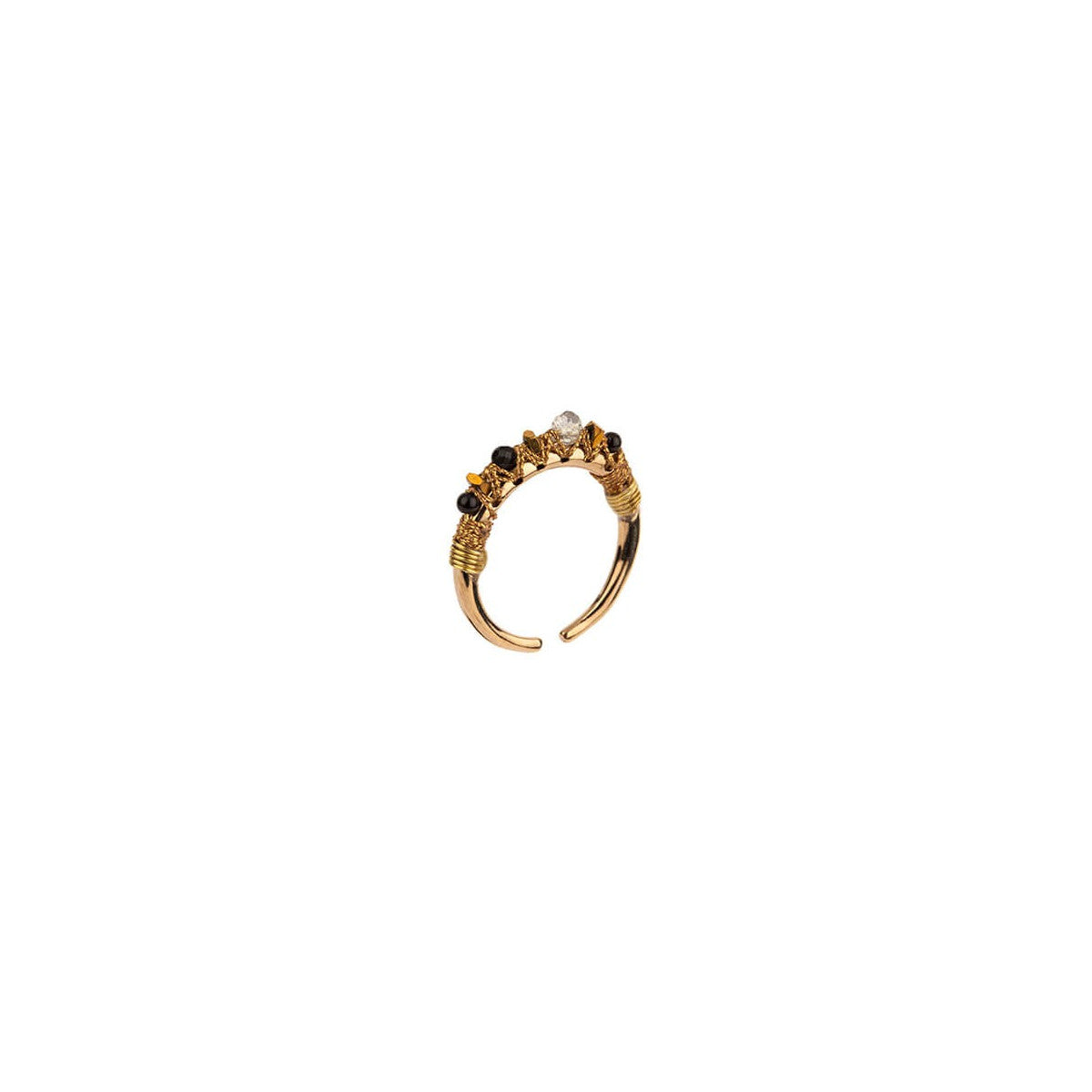 Bague moderne onyx - Noir Noir