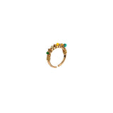 Bague bohème malachite et jade - Vert Vert