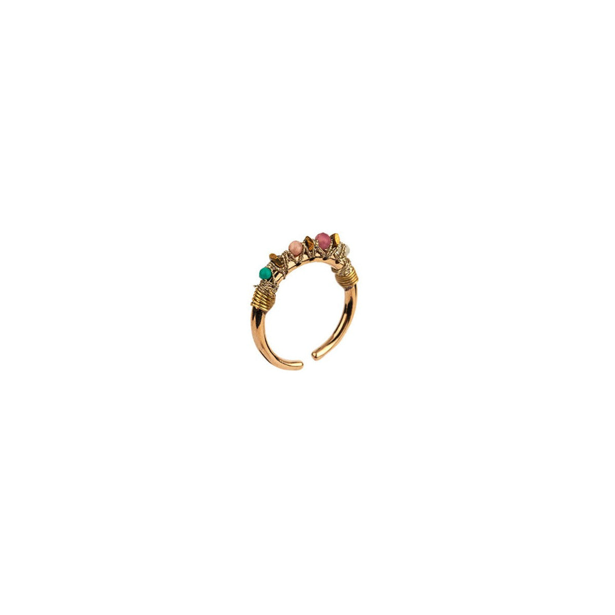 Bague raffinée améthyste et tourmaline - Mauve Violet turquoise