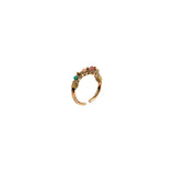 Bague raffinée améthyste et tourmaline - Mauve Violet turquoise