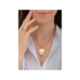 Collier pendentif aérien métal et hématite - doré Or