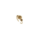 Bague étincelante métal et cristaux - doré Or