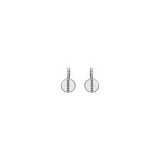 Boucles d'oreilles dormeuses nacre et métal - blanc Blanc argent