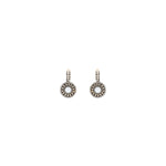 Boucles d'oreilles dormeuses métal et nacre - blanc Blanc argent