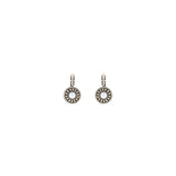 Boucles d'oreilles dormeuses métal et nacre - blanc Blanc argent
