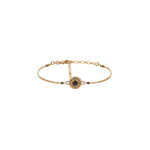 Bracelet souple chic nacre et perles du Japon - noir Noir or