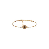 Bracelet souple chic nacre et perles du Japon - noir Noir or