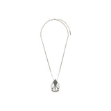 Collier pendentif bohème chic nacre et cristal de roche - blanc Blanc argent