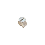 Bague féminine ajustable nacre et métal - blanc Blanc argent