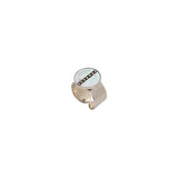 Bague féminine ajustable nacre et métal - blanc Blanc argent