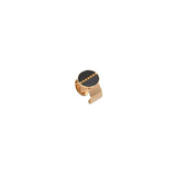 Bague intemporelle ajustable nacre et métal - noir Noir or