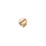 Bague large précieuse ajustable nacre et métal - jaune Jaune or