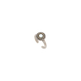 Bague ajustable romantique nacre et métal - blanc Blanc argent