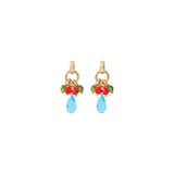 Boucles d'oreilles percées modernes perles cristal - multicolore Multi