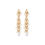 Boucles d'oreilles percées romantiques perles de rivière - blanc Perles