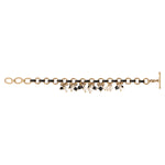 Bracelet souple perles de rivière et onyx - noir Noir blanc