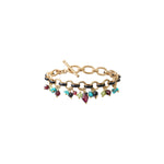 Bracelet souple coloré grenat onyx et turquoise - rouge Rouge turquoise