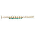 Bracelet souple turquoise agate et malachite - vert Turquoise vert