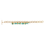 Bracelet souple turquoise agate et malachite - vert Turquoise vert
