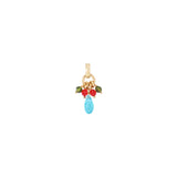Pendentif festif perles cristal - multicolore Multi