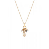 Pendentif baroque perles cristal - doré Dore
