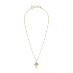 Pendentif baroque perles cristal - doré Dore