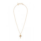 Pendentif baroque perles cristal - doré Dore