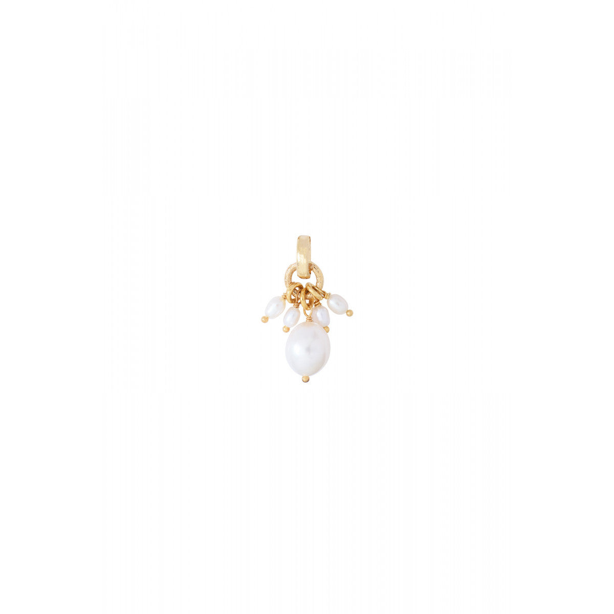 Pendentif romantique perles de rivière - blanc Perles