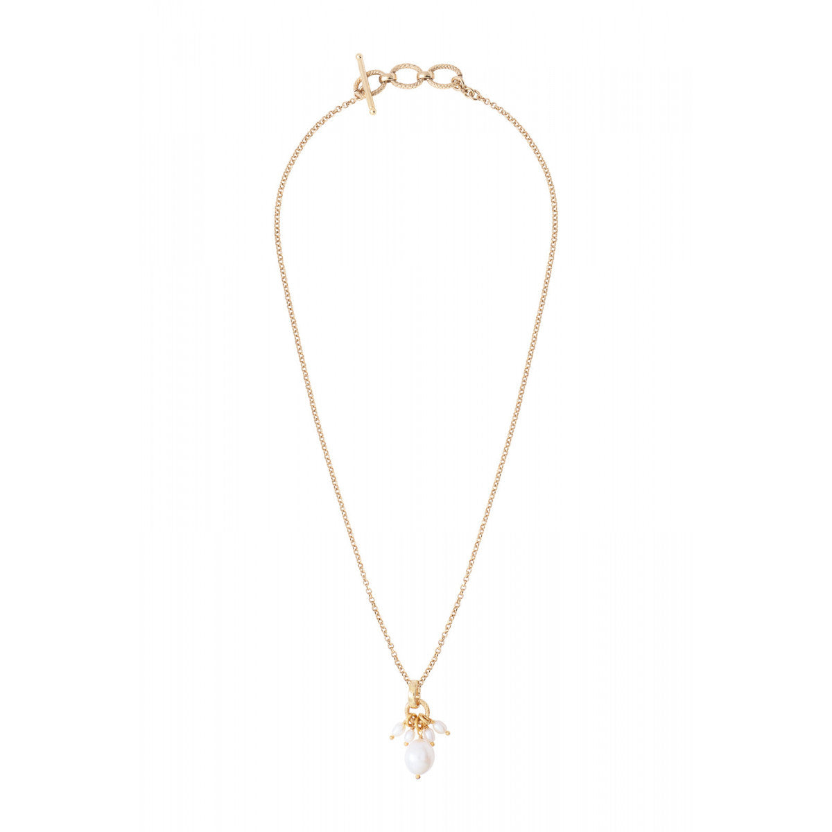 Pendentif romantique perles de rivière - blanc Perles