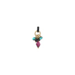 Pendentif moderne grenat onyx et turquoise - rouge Rouge turquoise